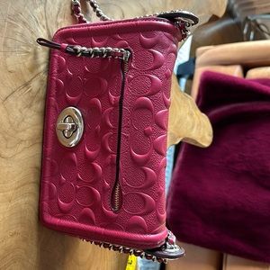 Red Coach crossbody purse